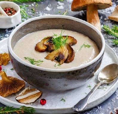 Cremige Waldpilzsuppe